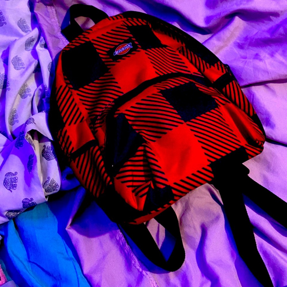 Plaid Dickie’s mini backpack